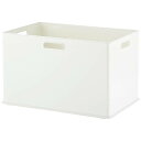 サンカ インボックス 収納ボックス Lサイズ ホワイト (幅38.9×奥行26.6×高さ23.6cm) カラーボックスにぴったりフィット 3方向取っ手付き 積み重ね可能 おしゃれ 引き出し キャスター取り付け可 日本製 inbox 収納ケース squ+ NIB-LWH