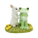 ダイカイ(DAIKAI) コポー シロウサギのキス 4.7×2.9×4.1cm カエル 置き物 グッズ