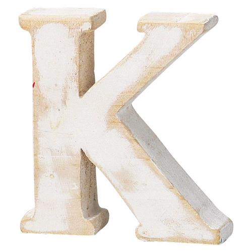PASEO 壁飾り 木製アルファベット K WF-35WH-K