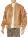 アルファインダストリーズ フェイクレザージャケット フェイクレザー MA-1 TA1615 メンズ BEIGE/BEIGE M
