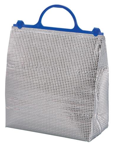 製品サイズ(約): 幅30×奥行14×高さ33cm 重量(約): 0.065kg 材質: 本体/表面=ポリエステル(アルミ蒸着)、内面/発泡ポリエチレン、ハンドル/ポリプロピレン 原産国: 中国