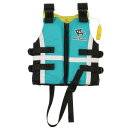 【 限定】リーフツアラー(REEF TOURER) 着脱しやすいジッパータイプ 股ベルト有 シュノーケリングベスト ホイッスル付 こども用 浮力5.4kg ターコイズ Mサイズ SV1500P