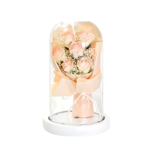 ポピー名古屋 ソープフラワー シャボンフラワー 造花 ギフト プレゼント 7輪ブーケ バラ 花束 約21cm ..