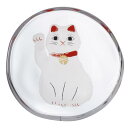 アデリア(ADERIA) 招き猫 豆皿 白 日本製 化粧箱入 小皿 醤油皿 おしゃれ 取り皿 お皿 プレート 食器 ガラス 和食器 和菓子 ギフト 女性 母の日 食器 父の日 夫婦 男性 引越し祝い 結婚 挨拶回り 退職 誕生日 プレゼント 記念日 贈り物 6800