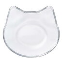 アデリア(ADERIA) 猫 豆皿 クリア 日本製 小皿 醤油皿 おしゃれ かわいい 取り皿 お皿 プレート 形 デザイン モチーフ 食器 ガラス 和菓子 ギフト 女性 母の日 父の日 子ども 夫婦 結婚 退職 誕生日 プレゼント 記念日 贈り物 P6405