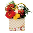 ポピー名古屋 ソープフラワー 造花 シャボンフラワー 造花 ギフト プレゼント 正月 フラワーボックス 椿 菊 約15cm 玄関 正月飾り 新春 獅子舞 SBL-223 Sサイズ