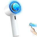 携帯扇風機 【接触冷感 瞬間冷却】ハンディファン usb充電式 2200mAh大容量 最大10時間動作 卓上/手持ち2in1 小型 3段階風量調節 スタンド/ストラップ付き 超軽量 持・