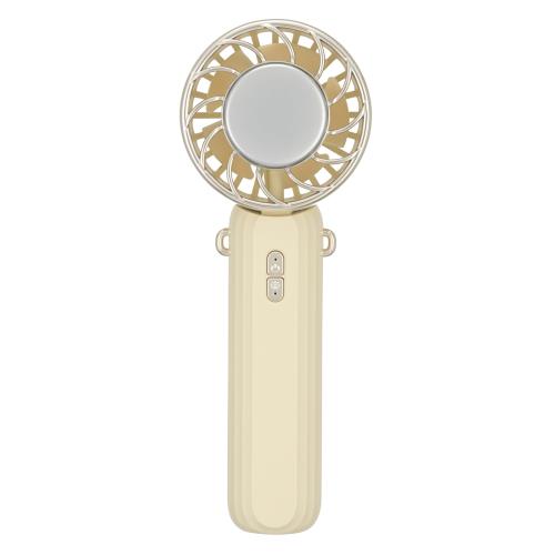 オーム(OHM) 扇風機 ミニ ポータブル USB充電式 冷却プレート付きハンディファン ネックファン デスクファン 卓上 ベージュ KIS-HF2000JA-U 08-1605 オーム電機