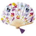 plantica×Wpc.ギフトボックス入りフラワー扇子 パープル レディース おしゃれ 可愛い 花柄 うちわ タッセル 浴衣 着物 祭り 涼しい 京都 旅行 ...