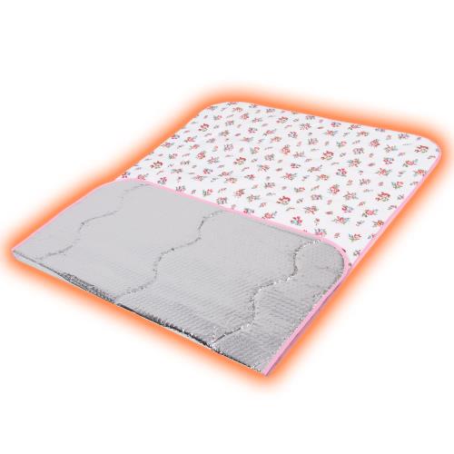 アストロ 断熱シート レジャーシート 72×120cm 約1~2人用 ホワイト 小花柄 厚手 アルミシート 3層構造 ..