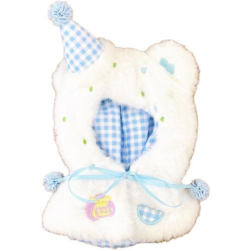 【ぬい服】 ぬいぐるみ用ふわふわくまポンチョ【10~15cm 用】 水色 g.triger ジートリガー ぬい活 推しぬい 品