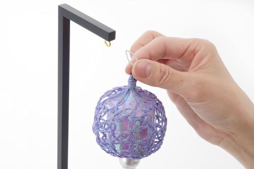 木下水引(Kinoshitamizuhiki) お盆飾り 盆飾り 盆提灯 提灯 水引仏壇用提灯「仏縁郷」紫苑(飾り台付)