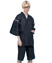 アクロス 甚平 メンズ 寝巻き 部屋着 ルームウェア 上下セット 甚兵衛 じんべい しじら織り 綿100 和服 パジャマ お揃い 彼氏 父 誕生日 敬老の日 ギフト プレゼント M L LL 花火大会 夏祭り 750112 795160ネイビー