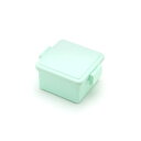 GEL-COOL ジェルクール square 保冷剤一体型 四角 ランチボックス S 弁当箱 保冷 ミントグリーン 11×9.4×5.5cm 220ml 1段 お弁当箱 女性 子供 簡単クリップ 保存容器 デザート用 サラダケース レンジ対応 & 食洗機対応(蓋を除く本体) 緑 0101-0326
