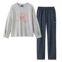 チャンピオン ルームウェア 長袖長パンツCVCダンボールニット レディース グレ_OL8824