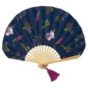 plantica×Wpc.ギフトボックス入りフラワー扇子 ネイビー レディース おしゃれ 可愛い 花柄 うちわ タッセル 浴衣 着物 祭り 涼しい 京都 旅行 ...