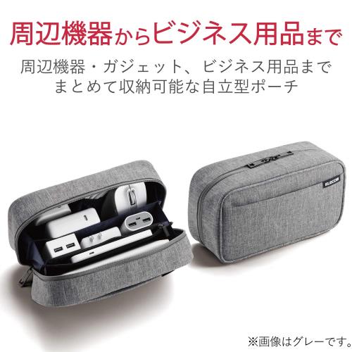 エレコム ガジェットポーチ 大容量 自立型 旅行 出張 テレワーク オーガナイズポーチ ブラック BMA-GP14BK knick-knack-ann-10364735 アニメ雑貨アン&山梨のフルーツ サンプル画像2