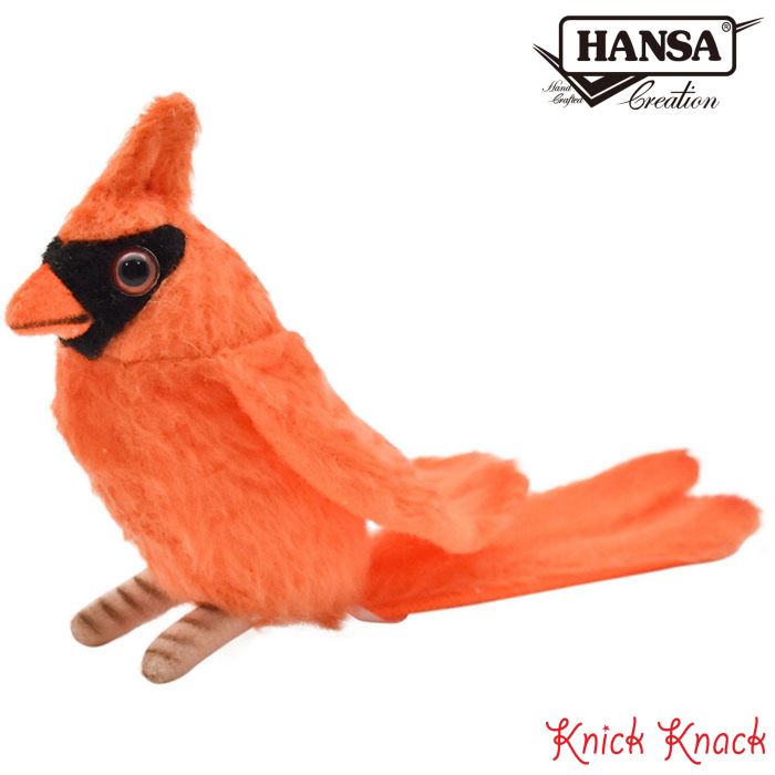 HANSA ハンサ オレンジ ショウジョウコウカンチョウ ぬいぐるみ BH5518 猩々紅冠鳥 とり 鳥 リアル かわいい 動物