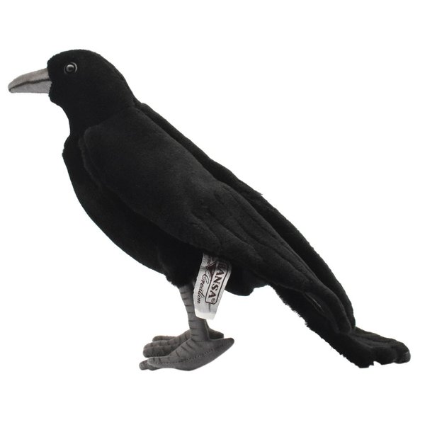 【送料無料】HANSA カラス BH6266　マラソン限定10%OFF ハンサ リアル 動物 ぬいぐるみ かわいい グッズ 雑貨 置物 オブジェ インテリア 鴉 とり 鳥の商品画像 3