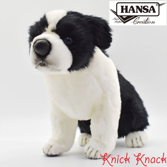 Dog - 【送料無料】HANSA ボーダーコリー 仔 BH5664　ハンサ リアル 動物 ぬいぐるみ かわいい グッズ 雑貨 置物 オブジェ インテリア いぬ 犬
