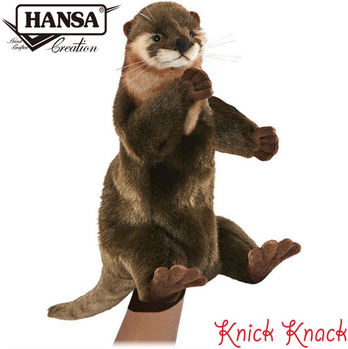 【送料無料】HANSA カワウソ ハンドパペット BH4031　ハンサ リアル 動物 獺のサムネイル