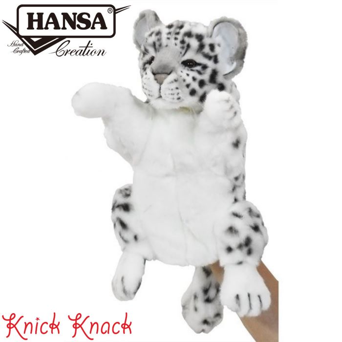 Puppet - 【送料無料】HANSA ユキヒョウ ハンドパペット BH7502　ハンサ リアル 動物 ぬいぐるみ かわいい グッズ 雑貨 雪豹