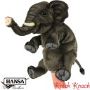 【送料無料】HANSA ゾウ ハンドパペット BH8462 ハンサ リアル 動物 像