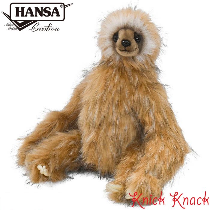 【送料無料】HANSA ハンサ ミユビナマケモノ ぬいぐるみ BH4580 樹懶 サル 猿 リアル かわいい 動物のサムネイル