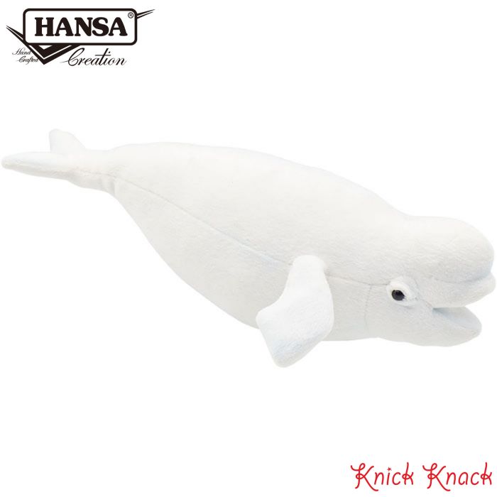 HANSA シロイルカ BH6626　ハンサ リアル 動物 ぬいぐるみ グッズ 雑貨 置物 オブジェ インテリア 白海豚