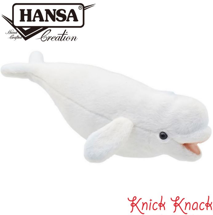 HANSA ハンサ シロイルカ ぬいぐるみ BH6651 白海豚 リアル かわいい 動物