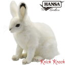 【送料無料】HANSA ホッキョクウサギ BH7851 ハンサ リアル 動物 ぬいぐるみ 北極兎
