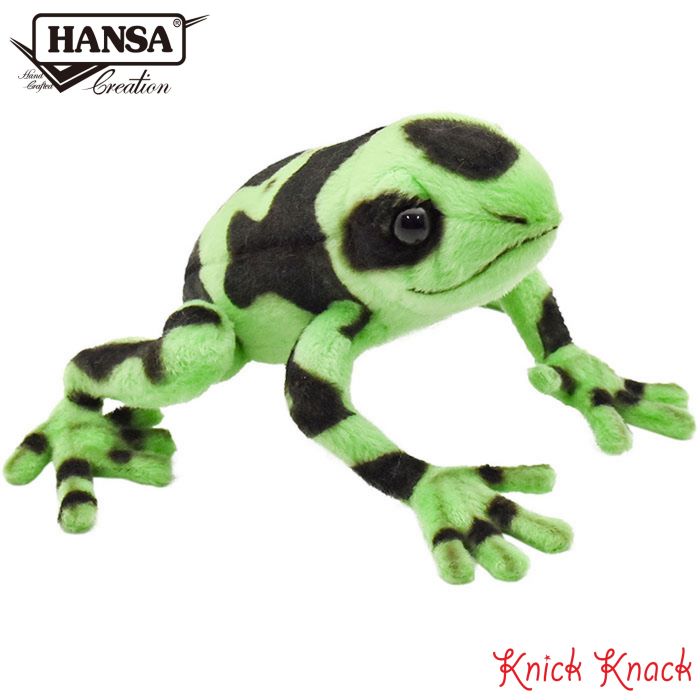 HANSA グリーンヤドクガエル BH5224 ハンサ リアル 動物 ぬいぐるみ かわいい グッズ 雑貨 置物 オブジェ インテリア 蛙 かえる