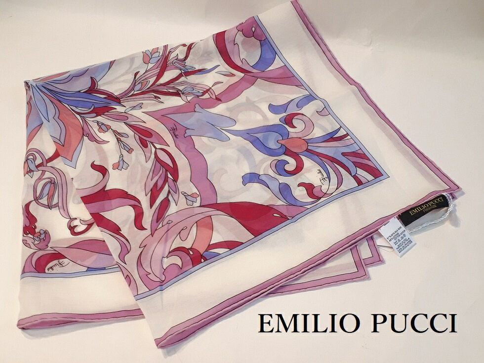 NEW　エミリオプッチ【EMILIO　PUCCI】シルク ミニスカーフ　NEW タグ付き　(中古)