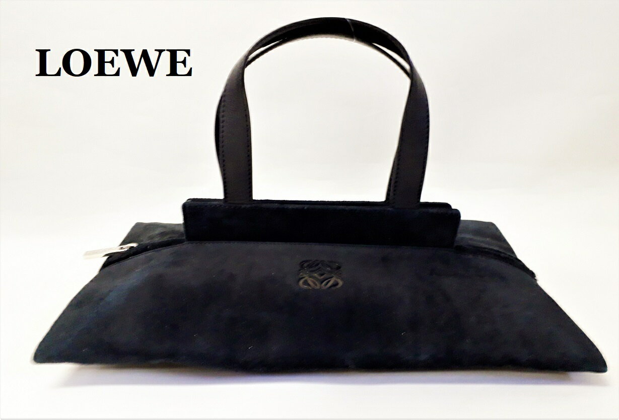 A　美品　ロエベ【LOEWE】ベロアミニバッグ　(中古)