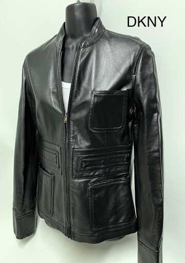 【DKNY】レザージャケット ランクA(中古)羊革 レザーブルゾン 【DKNY】レザージャケット ランクA(中古)羊革 レザーブルゾン