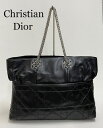 クリスチャンディオール　チェーンショルダーバッグ　Dior Granville（グランヴィル）　チェーンバッグ　黒　ブラック　ランクA（中古）