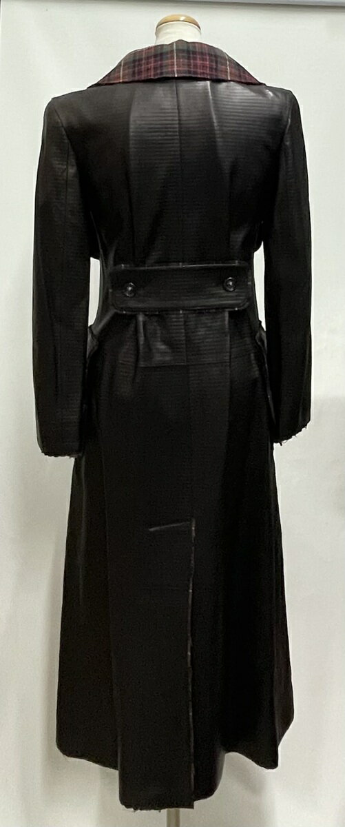 シャネ ル【CHANEL】レザーロングコート　黒　34　レディースフランス製ランクA　(...