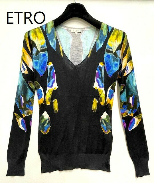 ランクA　エトロ【ETRO】Milano Vネッ