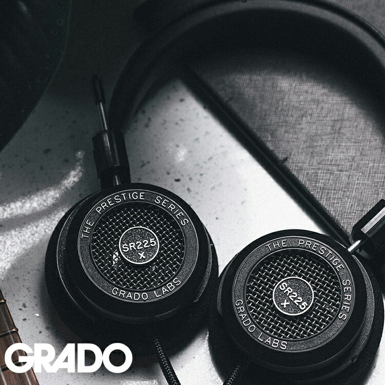 GRADO (グラド) SR225x Prestigeシリーズ ヘッドホン 有線オープンバックステレオヘッドホン ヘッドフォン オンイヤー ヘッドフォン オーバーイヤー 有線 編組ケーブル スーパーアニール銅配線