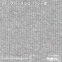 ニット生地 20番単糸スパンテレコ グレー杢
