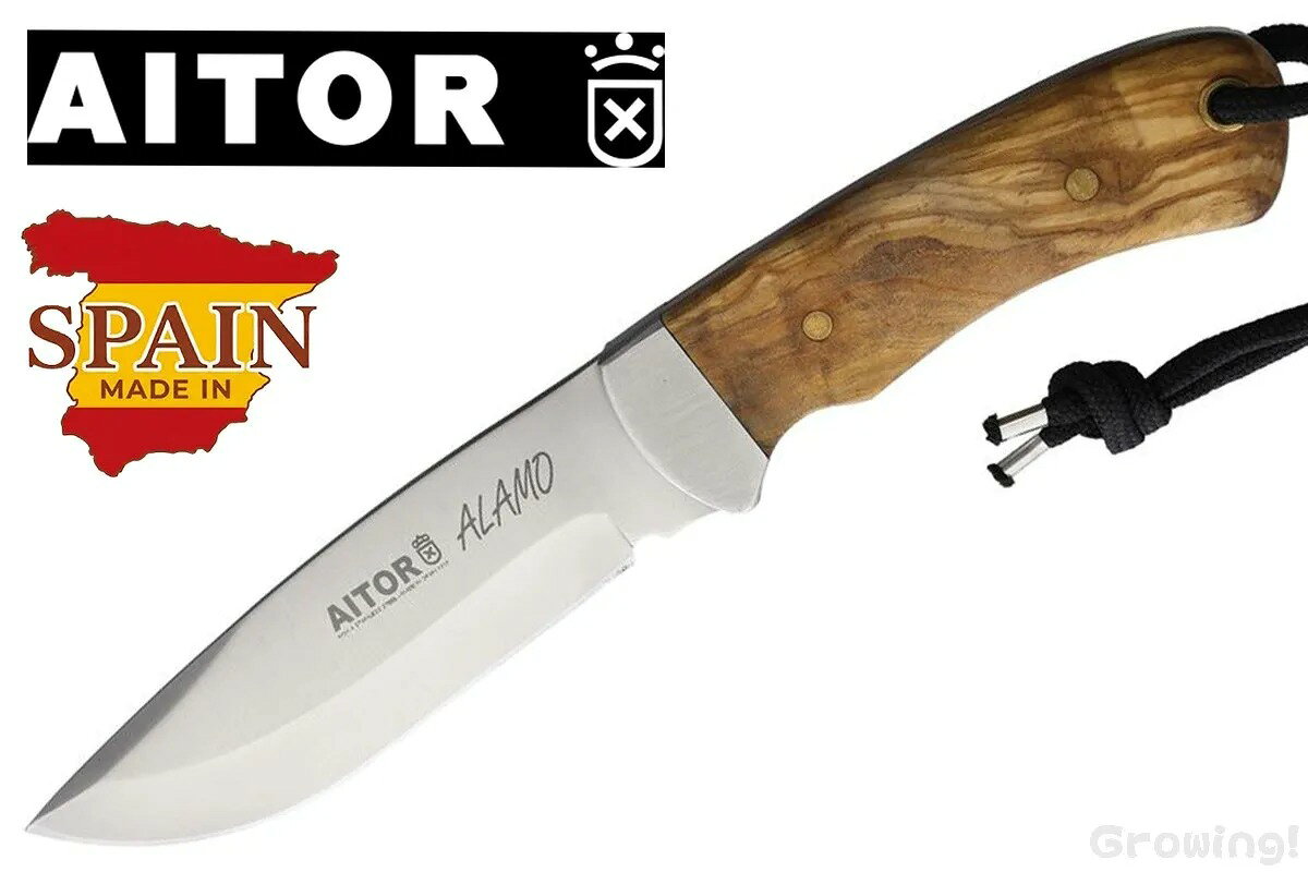 スペイン AITOR社 フルタング ハンター「アラモ」スペイン製 AITOR【アイトール】 スペインの銃器メーカーとして創業したAITOR【アイトール】社はイサギン兄弟により1939年に創業した。第二次世界大戦後にナイフの生産を開始。ジャングルキングなどのサバイバルナイフはそのパフォーマンスの高さからオランダ、ドイツなどのEU諸国の軍だけでなく東南アジアや南米諸国の軍にも採用された ■ ご購入前の注意点 ・製造時、輸送に伴う擦り傷、箱の凹み等ある場合がございます事、ご了承下さい。 ・写真、動画はサンプルとなります。 ・モニターの発色により実際と異なる場合があります。 【重要】この商品は当店実店舗でも販売しております。在庫数の更新は随時行っておりますが、お買い上げいただいた商品が、品切れになってしまうこともございます。 その場合、お客様には必ず連絡をさせていただきます。万が一入荷予定がない場合は、キャンセルさせていただく場合もございますことをあらかじめご了承ください。 刃物 渓流 シースナイフ ポケットナイフ フォールディングナイフ コンパクト 軽量 収納 登山 野外活動 フィールド 外あそびスペインの銃器メーカーとして創業したアイトール社。世界の軍隊に正式採用されるコンバットモデルを多数ラインナップする