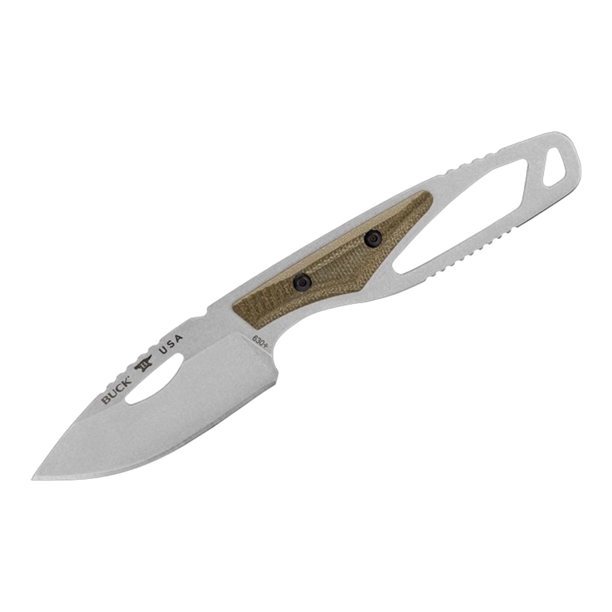 ■BUCK【バック】ナイフ■ パックライト 630 ハイド プロ 【420HC】【マイカルタ】Paklite フィックスド ■新品■ BUCK社 実用モデル 「パックライト」シリーズ ●420HCステンレス ブレード 　　ホローグラインド ●フルタング構造 　　頑丈なフルタング構造 ●グリーン マイカルタ ハンドル ●ポリプロピレン シース付属 Made in the USA PakLiteシリーズ： 信頼性の高い軽量でミニマルなナイフをお探しの方に最適 頑丈で手入れの容易なシンプルナイフ Made in the USA ■商品■新品■ ■ブレード：約7.2cm（約2.8mm） ■全長：約17.1cm ■ブレードマテリアル：420HC stainless steel ■ハンドルマテリアル：green micarta ■シースマテリアル：polypropylene ■ウエイト：約49g ■Made in the USA ■BUCK【バック】ナイフ■ パックライト 630 ハイド プロ 【420HC】【マイカルタ】Paklite フィックスド ■新品■ ■BUCK【バック】■ナイフ BUCK【バック】社は質実剛健。日本で最も知られているナイフメーカーだ。最初のバックナイフが作られたのは1902年。もともと　農工具を作る鍛冶屋だったバック家はナイフメーカーを創業してからも改良鋼を研究。 信頼性をゆるぎないものにし、現在に至る。同社の最も有名な折りたたみナイフ#110は世界で最もコピーされたナイフとして知られる。ユーザーの幅広い支持があるブランドだ ■ ご購入前の注意点 ・製造時、輸送に伴う擦り傷、箱の凹み等ある場合がございます事、ご了承下さい。 ・写真、動画はサンプルとなります。 ・モニターの発色により実際と異なる場合があります。 【重要】この商品は当店実店舗でも販売しております。在庫数の更新は随時行っておりますが、お買い上げいただいた商品が、品切れになってしまうこともございます。 その場合、お客様には必ず連絡をさせていただきます。万が一入荷予定がない場合は、キャンセルさせていただく場合もございますことをあらかじめご了承ください。 アウトドアナイフ 刃物 渓流 シースナイフ ポケットナイフ フォールディングナイフ コンパクト 軽量 収納 登山 野外活動 アウトドア フィールド 外あそび創業1902年 アメリカ伝統のブランド バック社のアウトドア ナイフ