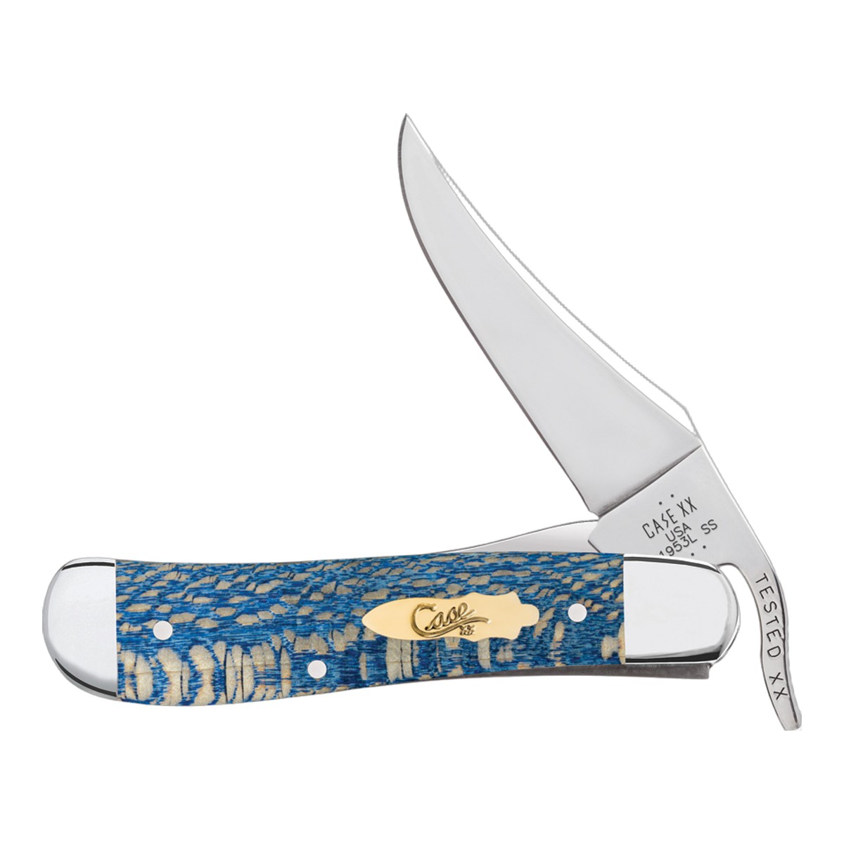 CASE ケース ナイフ ラスロック Tru-Sharp ブルーシカモア Russlock 折りたたみ アメリカ製 アウトドアナイフ 刃物 キャンプ ハンティング ハンター 狩猟 フィッシング キャンプナイフ アウトドア ポケット フォルダー フォールディングナイフ 収納
