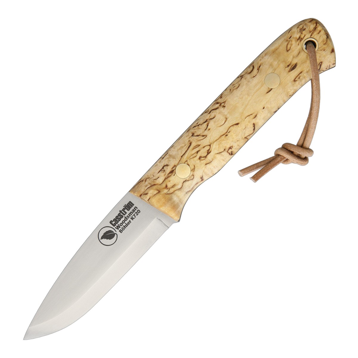 ■Casstrom【カストロム】■ 「ウッズマン」ブッシュクラフト【Sleipner】【スカンジ】【カーリーバーチ】Woodsman ■新品■ 北欧スウェーデン カストロム社　ブッシュクラフトナイフ「ウッズマン」 ●ドロップポイント・ブレード 　　スカンジグラインドド ●フルタング構造 　　頑丈なフルタング構造 ●カーリーバーチ・ウッドハンドル 　　ランヤード付き(付属しない場合もございます） ●レザーベルトシース付属 ●ファイヤースターター付属 Made in Sweden 北欧ブランドのブッシュクラフトナイフです おすすめ！！ Made in Sweden ■商品■新品■ ■ブレード：約8.8cm（約3.8mm） ■全長：約20.5cm ■ブレードマテリアル：Sleipner ■ハンドルマテリアル：Curly birch ■ウエイト：約148g ■Made in Sweden ■Casstrom【カストロム】■ 「ウッズマン」ブッシュクラフト【Sleipner】【スカンジ】【カーリーバーチ】Woodsman ■新品■ ■ ご購入前の注意点 ・製造時、輸送に伴う擦り傷、箱の凹み等ある場合がございます事、ご了承下さい。 ・写真、動画はサンプルとなります。 ・モニターの発色により実際と異なる場合があります。 【重要】この商品は当店実店舗でも販売しております。在庫数の更新は随時行っておりますが、お買い上げいただいた商品が、品切れになってしまうこともございます。 その場合、お客様には必ず連絡をさせていただきます。万が一入荷予定がない場合は、キャンセルさせていただく場合もございますことをあらかじめご了承ください。 刃物 防災 渓流 フィッシング 固定刃 シースナイフ サバイバル ハンティング ハンター 薪割り フェザー ポケットナイフ フォールディングナイフ 緊急時 コンパクト 軽量 収納 登山 野外活動北欧 スウェーデン カストロム社 ブッシュクラフトにも最適なナイフブランド。今世界中のブッシュクラフターやキャンパーから熱い注目を浴びているブランド