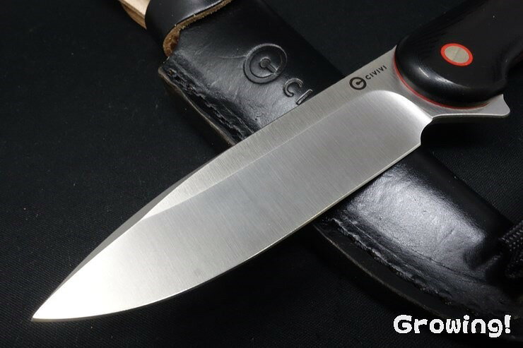 アウトドアナイフ専門グローイングのCIVIVI シビビ エレメンタム 10Cr15CoMoV G-10 Elementum フィックスド アウトドアナイフ 固定刃 キャンプナイフ ブッシュクラフト サバイバル ハンティング ハンター 薪割り フェザー フィッシング 防災 緊急時 正規品 本物保証｜アングル2
