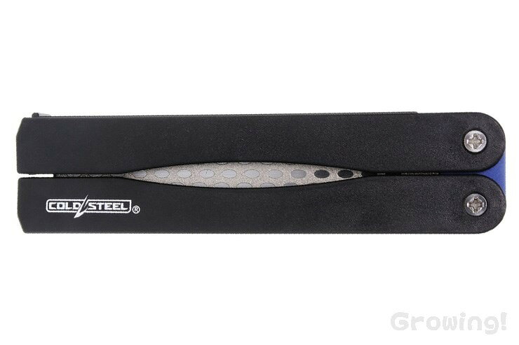 アウトドアナイフ専門グローイングのCOLD STEEL コールドスチール ダブルサイド ナイフ ダイアモンドシャープナー #600 #360 ポケットナイフ キャンプ 渓流 フィッシング 防災 緊急時 コンパクト 軽量 収納 登山 野外活動 正規品 本物保証｜アングル2
