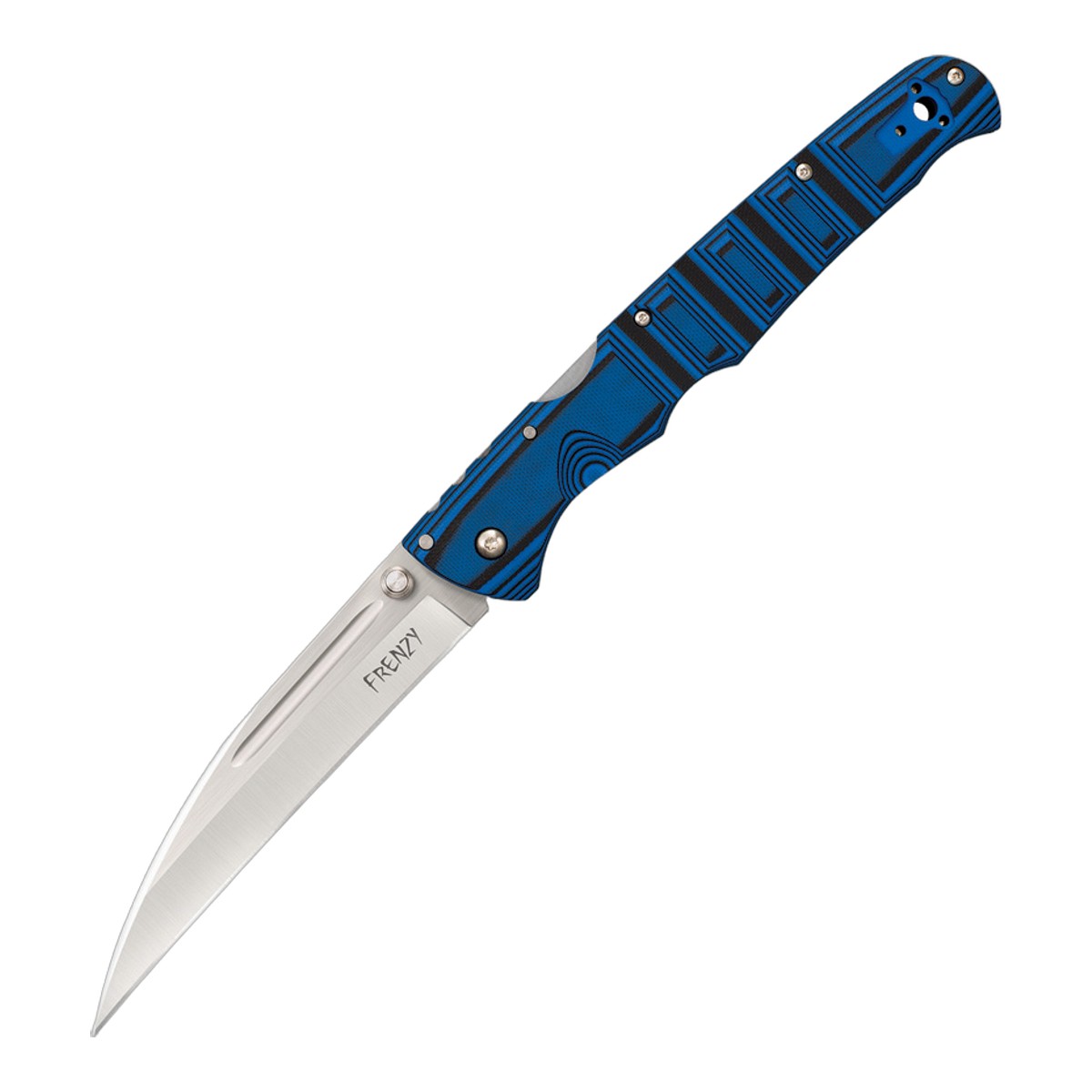 ■COLD STEEL【コールドスチール】■ フレンジー2 【S35VN】【Tri-Ad】【G-10】Frenzy II 折りたたみ ■新品■ アンドリュー・デムコ デザインの大型フォルダー「フレンジー」シリーズ ●大型ブレード 　　刃持ちの良い高級鋼材S35VN鋼 　　デュアルサムスタッド付きで簡単ブレードオープニング ●Tri -Adロック 　　強靭なロック「Tri-Ad」ロック搭載 ●G-10ハンドル 　　立体的に加工されております ●ポケットクリップ付き 　　左右付け替え可能 日本の兜割(かぶとわり)にインスパイヤーされた大型フォルダーです。大型ながら直線的なグラインドになっております。ロックは強靭なトリアドロックで容易にリリースされませんので安心です。 おすすめ！！ $239.99 ■商品■新品■ ■ブレード：約14.2cm（約3.3mm） ■オープン：約31.6cm ■クローズ：約17.6cm ■ブレードマテリアル：CPM-S35VN ■ハンドルマテリアル：Duo Tone Blue / Black G10 ■ウエイト：約159g ■COLD STEEL【コールドスチール】■ フレンジー2 【S35VN】【Tri-Ad】【G-10】Frenzy II 折りたたみ ■新品■ ■COLD STEEL【コールドスチール】■ 実用性、耐久性、強度を重視して製品開発をしているのは社名からもうかがえる。同社の製品はタクテイカルのイメージがあるナイフが多いが、どのナイフもタフで切れ味抜群を信条とし、その実用性の高さからプロハンターやキャンパーに絶大な信頼を得ている。 ■ ご購入前の注意点 ・製造時、輸送に伴う擦り傷、箱の凹み等ある場合がございます事、ご了承下さい。 ・写真、動画はサンプルとなります。 ・モニターの発色により実際と異なる場合があります。 【重要】この商品は当店実店舗でも販売しております。在庫数の更新は随時行っておりますが、お買い上げいただいた商品が、品切れになってしまうこともございます。 その場合、お客様には必ず連絡をさせていただきます。万が一入荷予定がない場合は、キャンセルさせていただく場合もございますことをあらかじめご了承ください。 ブッシュクラフト キャンプナイフ 刃物 固定刃 シースナイフ サバイバル ハンティング ハンター 薪割り フェザー フォールディングナイフ フィールド 外あそびコールドスチール社 堅牢で質実剛健 無骨なナイフが多い タフなサバイバル ナイフブランド