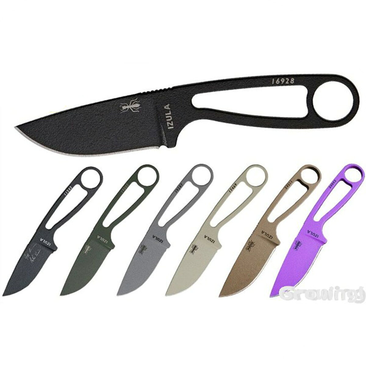 ESEE【ESEEナイブス】■ 「IZULA」【各種】 【1095カーボン】イズーラ スケルトン フィックスド アメリカ製 アウトドアナイフ 固定刃 キャンプナイフ ブッシュクラフト サバイバル ハンティング ハンター 薪割り フェザー フィッシング 防災 緊急時 正規品 本物保証