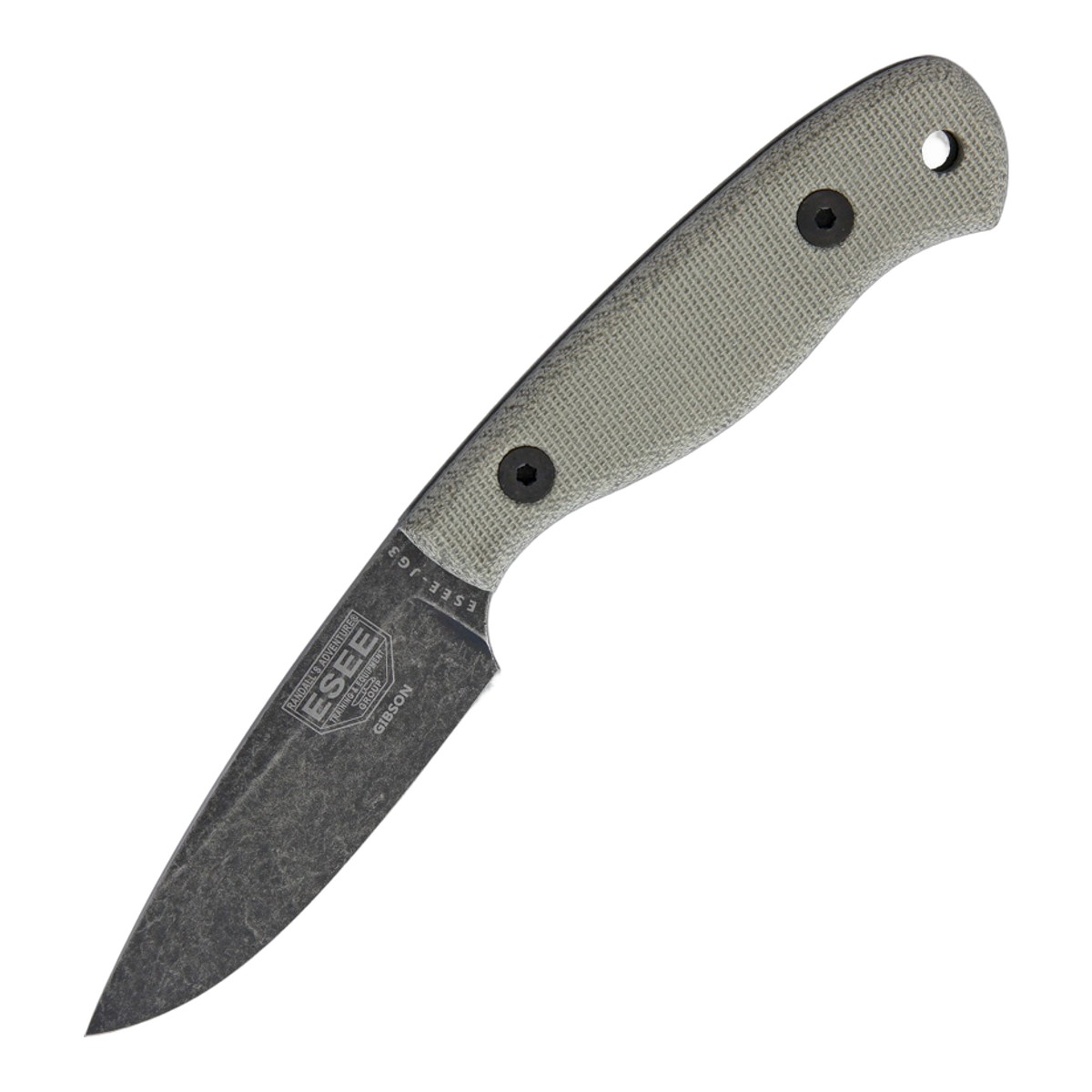 ESEE ESEEナイブス キャンプロア JG3 1095カーボン ストーンウォッシュ マイカルタ CAMP LORE ブッシュクラフト アメリカ製 アウトドアナイフ キャンプナイフ フィールド 外あそび