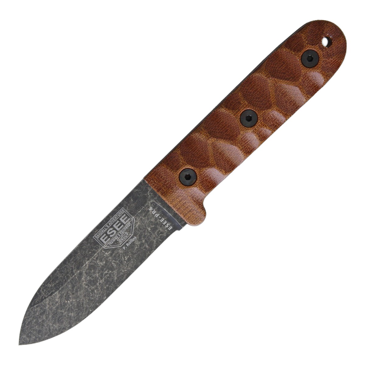 ■ESEE【ESEEナイブス】■ 「キャンプロア」「PR4」 【1095カーボン】【マイカルタ】CAMP LORE アウトドアサバイバル ■新品■ ESEE社　キャンプロア シリーズ ●1095ハイカーボンブレード 　　BLACK OXIDE コーティングが施されております ●フルタング 　　頑丈なフルタング構造 ●マイカルタ・ハンドル 　　ランヤードホール付き ●レザー・ベルトシース付属 　　使い勝手のよいポーチタイプシース Made in the USA オリジナルのプロトタイプはJames Gibson氏によってデザインされました。サバイバルクラスで18ヶ月あらゆるテストをしデザインされたナイフです ESSEナイブスはメンテンナスにタフクロスの使用を推薦しております TUF-CLOTH【タフ・クロス】■Sentry Solutions【セントリー・ソリューションズ】 Made in the USA ■商品■Camp-Lore PR4■新品■ ■ブレード：約10.5cm(約3.1cm) ■全長：約22.6cm ■ブレードマテリアル：1095 Carbon ■ブレードハードネス：55-57 Rc ■ハンドルマテリアル：OD green canvas micarta handles ■シースマテリアル：Leather ■ウエイト：約175g ■Made in the USA ■ESEE【ESEEナイブス】■ 「キャンプロア」「PR4」 【1095カーボン】【マイカルタ】CAMP LORE アウトドアサバイバル ■新品■ ＊箱無し商品です ■ESEE【ESEEナイブス】■ ランドール・アドベンチャー・トレーニングはプロ用のサバイバルトレーニングチームとして1997年に設立された。ジャングルなどを始めとする極限地帯での知識をフィードバックしてナイフをデザインしており、軍隊やローエンフォースメント向けのスペシャルナイフやギアをリリースしている。 イラク、アフガニスタンを始めとする世界中の戦闘地域にナイフを供給している。実践で使用されるタクティカルナイフのみの無骨なメーカーだる。 ■ ご購入前の注意点 ・製造時、輸送に伴う擦り傷、箱の凹み等ある場合がございます事、ご了承下さい。 ・写真、動画はサンプルとなります。 ・モニターの発色により実際と異なる場合があります。 【重要】この商品は当店実店舗でも販売しております。在庫数の更新は随時行っておりますが、お買い上げいただいた商品が、品切れになってしまうこともございます。 その場合、お客様には必ず連絡をさせていただきます。万が一入荷予定がない場合は、キャンセルさせていただく場合もございますことをあらかじめご了承ください。 刃物 防災 渓流 フィッシング 固定刃 シースナイフ ハンティング ハンター 薪割り フェザー ポケットナイフ フォールディングナイフ 緊急時 コンパクト 軽量 収納 登山 野外活動ESEE社は1097年に設立されたサバイバルトレーニング学校「RAT（Randall's Adventure & Training）」が前身。アメリカの過酷なサバイバル環境から生まれた、世界的なミリタリー・アウトドアナイフブランド